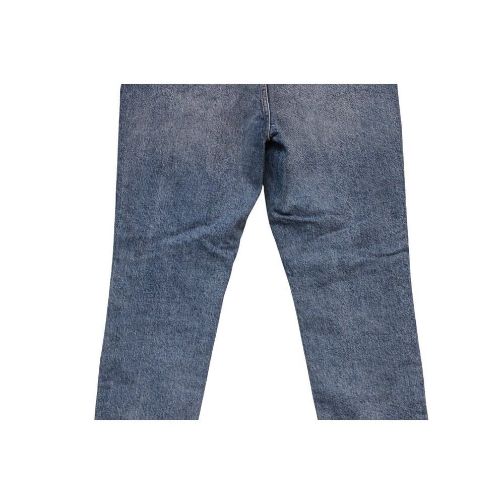 We The Free People Jeans Size 31 Straight Leg Button Fly Distressed High Rise - Picture 9 of 12